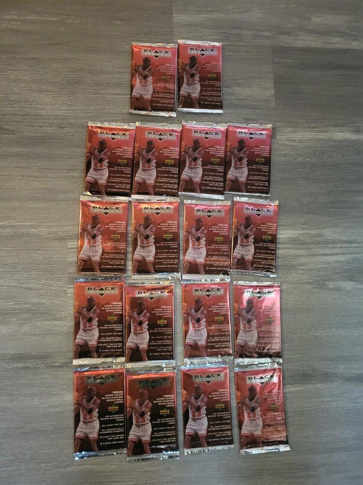 1998/99 Upper Deck Black Diamond Basketball Cards FACTORY Sealed 18 packs Jordan
